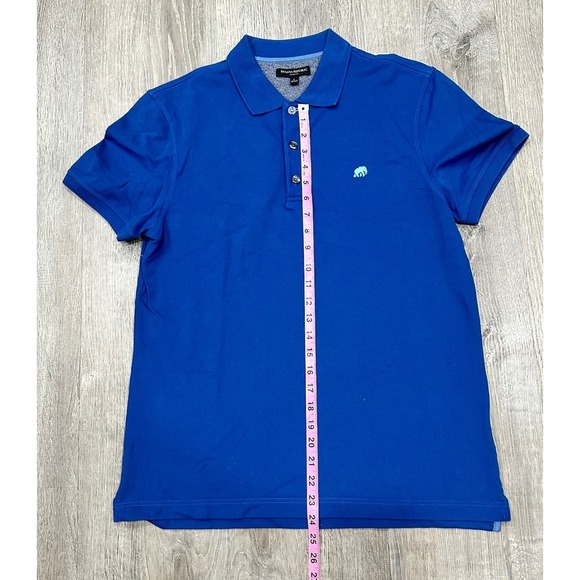 Banana Republic Pique Polo Shirt Men's Large Blue Elephant Slim Casual Golf Polo - Picture 3 of 9